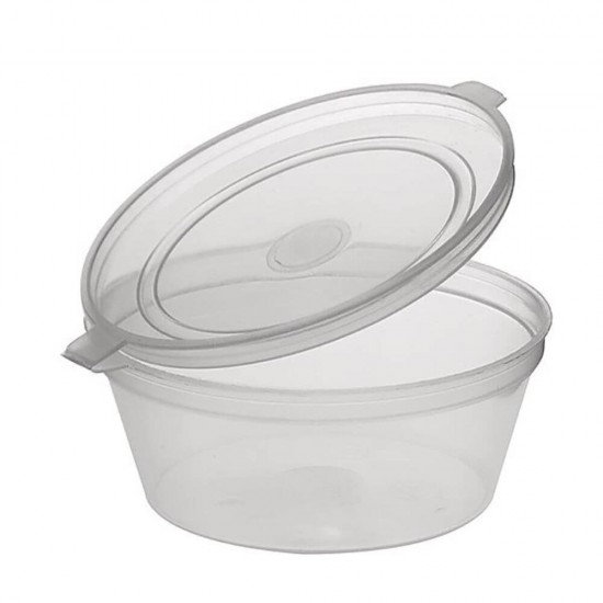 Set 100 Sosiere Plastic cu Capac, 30 ml, Transparent, Sosiere de Unica Folosinta, Sosiere cu Capac din Plastic, Sosiere Mici din Plastic, Sosiere din Plastic, Sosiere Catering, Sosiera cu Capac, Sosiere din Plastic Unica Folosinta