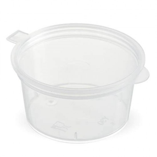 Set 50 Sosiere Capac Atasat, 30 ml, Plastic Transparent, Sosiere de Unica Folosinta, Sosiere cu Capac din Plastic, Sosiere Mici din Plastic, Sosiere din Plastic, Sosiere Catering, Sosiera cu Capac, Sosiere din Plastic Unica Folosinta