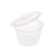 Set 50 Sosiere Plastic cu Capac, 120 ml, Diametru 47 mm, Transparent, Sosiere de Unica Folosinta, Sosiere Mici din Plastic, Sosiere cu Capac din Plastic, Sosiere din Plastic, Sosiere Catering, Sosiera cu Capac, Sosiere din Plastic Unica Folosinta