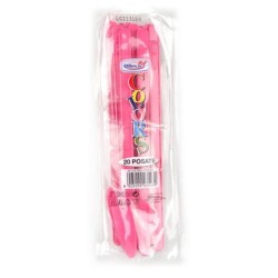 Cutite Plastic Unica Folosinta OTI Dopla, 20 Buc/Set, 16.3 cm, Fuchsia, Set Cutite din Plastic Fuchsia, Tacamuri de Unica Folosinta, Cutite Fuchsia din Plastic, Cutite de Unica Folosinta, Cutite din Plastic pentru Catering