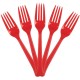 Furculite Plastic OTI Dopla, 20 Buc/Set,16.5 cm, Rosu, Furculite Rosii de Plastic, Tacamuri de Unica Folosinta, Furculite de Unica Folosinta, Furculite din Plastic pentru Catering, Furculite din Plastic Unica Folosinta