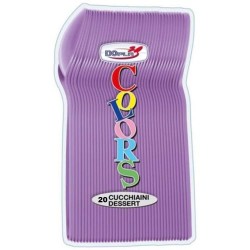 Lingurite Plastic OTI Dopla, 40 Buc/Set, 12 cm, Lila, Lingurite Lila de Plastic, Lingurite pentru Desert, Lingurite din Plastic pentru Prajituri, Set de Lingurite de Unica Folosinta, Set de Lingurite Plastic, Tacamuri de Unica Folosinta