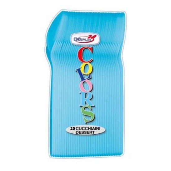 Linguri din Plastic OTI Dopla, 20 Buc/Set, 16.3 cm, Bleu, Linguri Bleu din Plastic, Set Linguri din Plastic, Tacamuri de Unica Folosinta, Linguri Bleu din Plastic, Linguri de Unica Folosinta, Linguri din Plastic pentru Catering