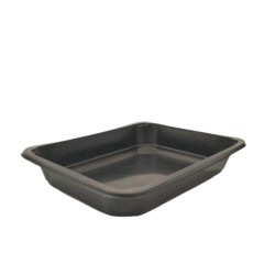 Set 600 Tavite Termosudabile, 187x137x80 mm, Necompartimentate, Polipropilena, Negre, fara Capac, Tavite Negre pentru Alimente, Tavite Plastic pentru Transport Alimente, Set Tavite Negre pentru Catering, Caserole Plastic pentru Delivery