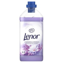 Balsam Rufe Lenor Lavender and Camomille, 1.9 L, 63 Spalari, Parfum de Levantica si Musetel, Detergent pentru Haine, Balsamuri pentru Rufe, Balsam pentru Ingrijire Haine, Balsamuri pentru Haine