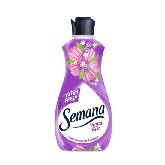 Balsam Rufe SEMANA Violet Kiss, 950 ml, 40 Spalari, Parfum Floral, Balsam Semana pentru Rufe, Balsam de Rufe cu Miros Floral, Balsam de Rufe Profesional, Detergent si Balsam de Rufe, Semana Mov, Semana pentru Rufe