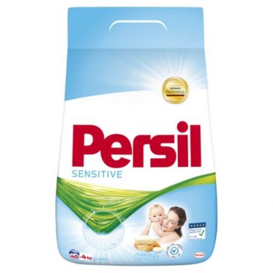 Detergent Pudra Rufe Persil Sensitive, 4 Kg pentru 40 Spalari, Parfum Fresh, Detergent Automat pentru Haine, Solutii Curatare Haine, Detergent Rufe Automat, Detergent Pudra Rufe Colorate