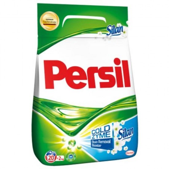 Detergent Pudra Rufe Persil Silan, 2 Kg pentru 20 Spalari, Parfum Fresh, Detergent Automat pentru Haine, Solutii Curatare Haine, Detergent Rufe Automat, Detergent Pudra Rufe Colorate