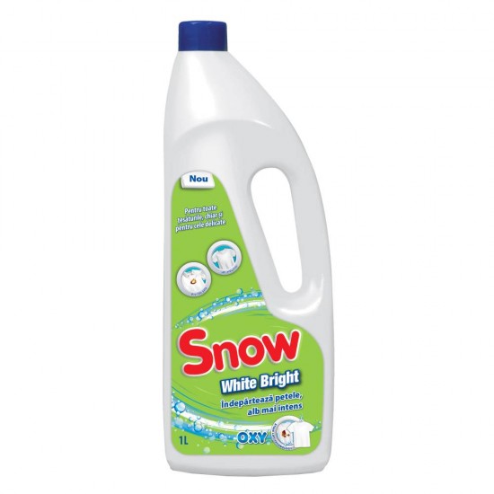 Solutie pentru Indepartarea Petelor Snow White Bright, 1 L, Solutie Indepartat Pete, Detergenti Lichizi Haine, Solutie pentru Pete, Solutie Detergent, Solutie Detergent Snow, Gel Curatat Pete, Solutii Curatat Pete, Geluri Curatare Pete
