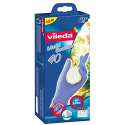Set 40 Manusi Menaj Vileda Multi Sensitive, M/L, Nitril, Albastru, 20 Perechi, Set Manusi de Unica Folosinta Albastre, Manusi de Nitril Albastre, Set de Manusi de Unica Folosinta, Manusi pentru Menaj, Manusi de Menaj, Manusi pentru Curatenie