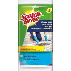 Manusi Menaj din Latex SCOTCH BRITE, Marimea L, Super Rezistente, Culoare Albastra, Manusi Latex Gradinarit, Manusi Scotch-Brite Rezistente, Manusi Menaj Scotch-Brite, Manusi pentru Menaj, Manusi pentru Curatenie, Manusi din Latex Menaj