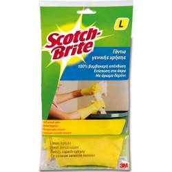 Manusi Menaj din Latex SCOTCH BRITE, Marimea L, Culoare Galbena, Manusi Menaj Scotch-Brite, Manusi pentru Menaj, Manusi pentru Curatenie, Manusi din Latex Menaj