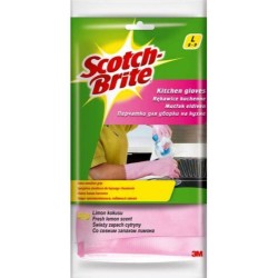 Manusi Menaj din Latex SCOTCH BRITE, Marimea L, Culoare Roz, Manusi Menaj Scotch-Brite, Manusi pentru Menaj, Manusi pentru Curatenie, Manusi din Latex Menaj