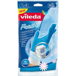 Manusi de Menaj Vileda Fresh, M, Nitril Albastru, Set Manusi din Nitril, Manusi Menaj Vileda, Set Manusi Curatenie Casa, Manusi Menaj Protectie Maini, Manusi Nitril pentru Curatenie si Menaj Casa