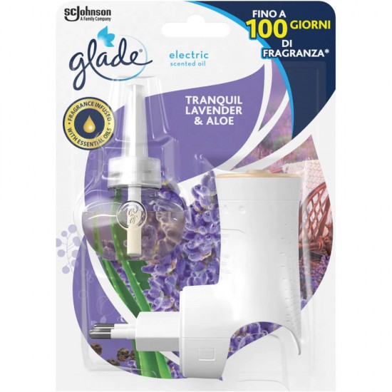 Set GLADE, Aparat Electric si Odorizant de Aer Lavanda, Cantitate 20 ml, Set Odorizant Electric de Camera cu Rezerva, Rezerva cu Odorizant Electric de Camera, Set Odorizant cu Rezerva, Odorizante de Camera cu Rezerva, Odorizant de Camera cu Rezerva