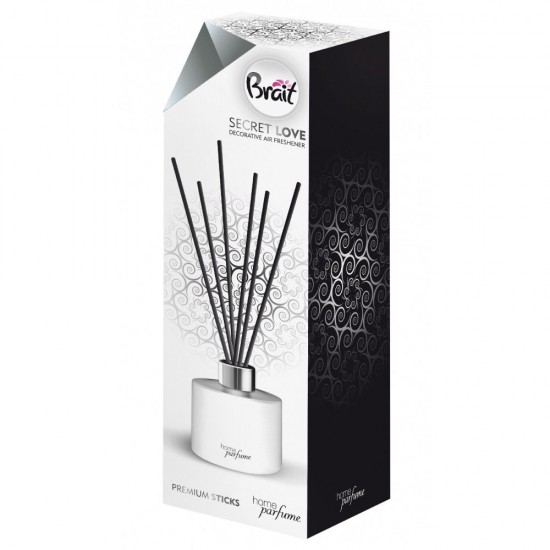 Odorizant de Camera BRAIT Secret Love, Betisoare Rattan, 100 ml, Betisoare Odorizante, Betisoare Parfumate pentru Camera, Betisoare Parfumate din Rattan, Difuzoare de Camera, Betisoare Parfumate