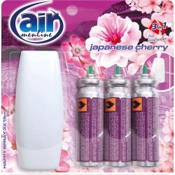 Odorizant Spray AIR Japanese Cherry, cu 3 Rezerve, 3x15 ml, Odorizante Camera cu Rezerve, Odorizante Camera cu Rezerve, Odorizant Pulverizator de Camera, Odorizante cu Pulverizare pentru Camera, Odorizante Spray pentru Interior