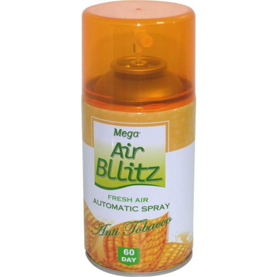 Rezerva Odorizant Camera Mega Air Blitz Fresh Air, Cantitate 260 ml, Parfum Anti Tobacco, Rezerva Spray pentru Odorizant de Camera, Rezerva pentru Odorizant de Camera, Rezerve Odorizante cu Parfum Anti Tobacco