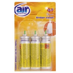 Rezerve Odorizant Spray AIR Limber Twist, 15 ml, 3 Buc/Set, Rezerve Odorizante Camera, Rezerve Odorizante Casa, Rezerve Odorizant Pulverizator de Camera, Rezerve Odorizante cu Pulverizare pentru Camera, Rezerve Odorizante Spray pentru Interior