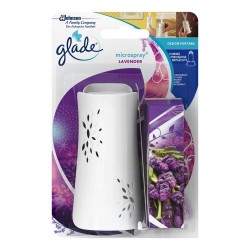 Set Odorizant cu Rezerva GLADE Microspray Lavender, 10 ml, pentru Baie, Set Odorizant de Baie cu Rezerva GLADE, Rezerva cu Odorizant de Baie GLADE, Set GLADE Odorizant cu Rezerva, Odorizante Baie cu Rezerva