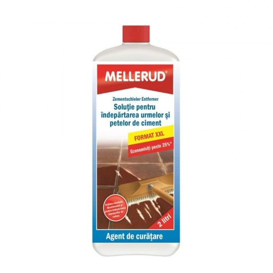 Solutie Indepartare Pete de Ciment Mellerud, 2 L, Solutie Curatare Ciment, Solutie Curatare Pete de Ciment, Solutie Curatare Urme de Ciment, Detergent Curatare Ciment, Detergent Pete Ciment, Detergent Urme Ciment