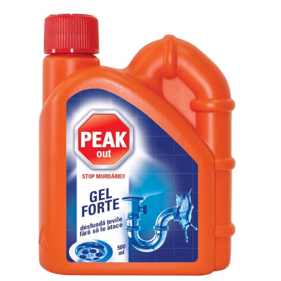 Solutie Desfundat Tevi Peak Out Forte, 500 ml, Solutie Desfundat Tevi, Solutie Peak Desfundat Tevi, Solutie Desfundat Sifoane, Solutie Desfundat Scurgerile de la Chiuvete, Solutie Desfundat Scurgerile de la Cazi