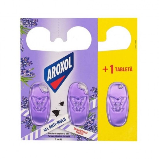 Gel Insecticid Aroxol Lavanda, 3 Buc, Importiva Moliilor si Acarienilor, Gel Importiva Moliilor si Acarienilor, Gel Insecticid Importiva Moliilor si Acarienilor, Gel Anti Molii si Acarieni, Gel Insecticid Anti Molii si Acarieni