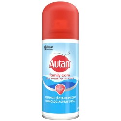 Spray Anti-Intepaturi Insecte AUTAN Family Care, 100 ml, Spray-uri Protectoare Impotriva Insectelor, Spray Contra Intepaturilor de Insecte, Solutie Spray Anti Intepaturi Tantari, Solutii Spray Protectie Anti Muscaturi Tantari, Solutie Protectie Tantari