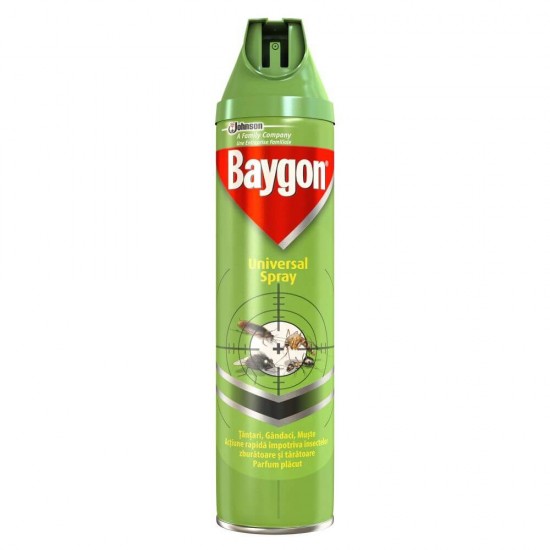 Spray Insecticid Universal BAYGON, 400 ml, Solutie pentru Tantari, Solutie Pulverizatoare pentru Insecte, Spray pentru Insecte, Solutie Anti Insecte, Solutii Insecticide, Spray Anti Muste