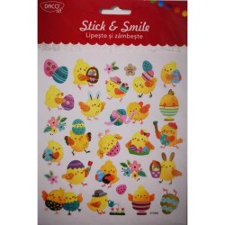 Abtibild DACO Lipeste si Zambest, Model Pui Paste, Multicolor, 22 Buc/Set, Abtibilduri, Stickere Pasari, Sticker, Autocolant Daco, Autocolante Copii, Stickere Decorative, Stickere pentru Copii, Set de Abtibilduri, Abtibilduri Copii, Abtibilduri de Paste