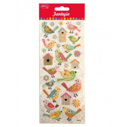 Abtibilduri DACO, Fantezie Pasari, 30 Buc/Set, Multicolor, Abtibild Pasari, Autocolante Copii, Stickere Decorative, Stickere pentru Copii, Set de Abtibilduri, Abtibilduri Copii, Abtibilduri pentru Mobila, Autocolante Mobilier, Autocolante Decorative