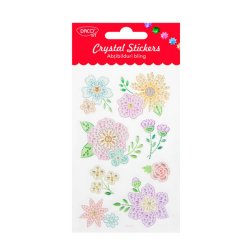 Abtibilduri Daco Bling Model Flori, 8 Buc/Set, Abtibilduri DACO Model Flori, Autocolante Copii, Stickere Decorative, Stickere pentru Copii, Abtibilduri Copii, Abtibilduri pentru Mobila, Autocolante Decorative