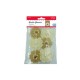 Set Panzicele Daco, 6 Flori Textile, 6x6 cm, Autoadezive, Alb/Natur