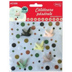 Forme Autoadezive Daco Calatoare Pasarele 60 Buc/Set, Multicolor,din Spuma, Pasari Spuma Autoadeziva, Randunele Spuma Autoadeziva, Stickere Autoadezive, Stickere Spuma Autoadezive, Abtibiluri Spuma, Abtibilduri Spuma Autoadeziva, Abtibilduri Spuma Daco