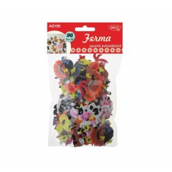 Forme Autoadezive din Spuma Daco Ferma 96 Buc/Set, Multicolor, Iepuri Spuma Autoadeziva, Oite Spuma Autoadeziva, Stickere Autoadezive, Stickere Spuma Autoadezive, Abtibiluri Spuma, Abtibilduri Spuma Autoadeziva, Abtibilduri Spuma Daco