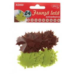 Frunze Late Autoadezive DACO, 24 Buc/Set, 50 mm, Maro/Verde, Frunze Decorative Adezive, Accesorii Craft, Accesorii Creatie, Forme Decorative Autoadezive, Frunze Decorative Autoadezive, Frunze Textile Autoadezive Frunze Late Autoadezive DACO, 24 Buc/Set, 50 mm, Maro/Verde, Frunze Decorative Adezive, Accesorii Craft, Accesorii Creatie, Forme Decorative Autoadezive, Frunze Decorative Autoadezive, Frunze Textile Autoadezive