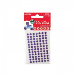 Strasuri Autoadezive Daco Uni Bling 84 Buc/Set, Mov, Strasuri Rotunde, Strasuri Autoadezive, Strasuri Daco Autoadezive, Strasuri Mov, Strasuri Daco Mov, Strasuri Uni Bling, Strasuri de Lipit, Strasuri cu Pietre
