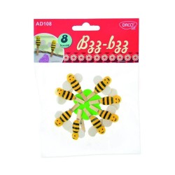 Albinute din Lemn Bzz-Bzz DACO, 43x40 mm, 8 Buc/Set,  Galben/Negru, Carlige cu Albinute, Albinute Carlige, Albinute din Lemn Galbene, Cralig din Lemn cu Albina, Carlige din Lemn cu Albina, Accesorii Craft, Accesorii Creatie Albinute din Lemn Bzz-Bzz DACO, 43x40 mm, 8 Buc/Set,  Galben/Negru, Carlige cu Albinute, Albinute Carlige, Albinute din Lemn Galbene, Cralig din Lemn cu Albina, Carlige din Lemn cu Albina, Accesorii Craft, Accesorii Creatie