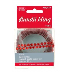 Banda Bling Autoadeziva DACO, Lungime 90 cm, 1 Rola/Set, Culoare Rosie, Banda Pietricele, Banda Margelute, Pietricele Colorate, Accesorii Craft, Accesorii Creatie Banda Bling Autoadeziva DACO, Lungime 90 cm, 1 Rola/Set, Culoare Rosie, Banda Pietricele, Banda Margelute, Pietricele Colorate, Accesorii Craft, Accesorii Creatie