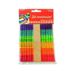 Betisoare din Lemn DACO, 50 Buc/Set, 114x10x2 mm, Multicolor, Model Sa Construim, Betisoare Taiate din Lemn, Betisoare pentru Construit, Betisoare Colorate pentru Construit, Bete din Lemn, Accesorii Craft, Accesorii Creatie Betisoare din Lemn DACO, 50 Buc/Set, 114x10x2 mm, Multicolor, Model Sa Construim, Betisoare Taiate din Lemn, Betisoare pentru Construit, Betisoare Colorate pentru Construit, Bete din Lemn, Accesorii Craft, Accesorii Creatie