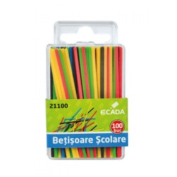 Betisoare Scolare ECADA, 100 Buc/Cutie, 12 Buc/Set, 7 cm, Multicolore, Betisoare pentru Numarat, Betisoare pentru Copii, Betisoare Craft,  Betisoare Scoala, Betisoare Colorate, Betisoare Lucru Manual