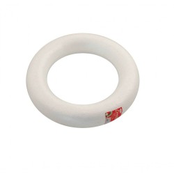 Coronita Polistiren DACO, Diametru 35 cm, 1 Buc/Set, Culoare Alba, Coronita din Polistiren, Coroana Polistiren, Coronita Polistiren pentru Pictat, Inele Polistiren, Cercuri Polistiren, Baza Polistiren Coronite, Coronite pentru Decorat