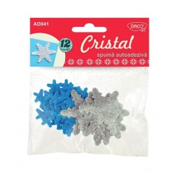Cristale din Spuma DACO, Material Spuma, 12 Buc/Set, Culori Gri/Albastru, Accesorii Craft, Fulgi de Nea din Spuma, Fulgi de Nea Decorativi, Fulgi de Zapada din Spuma Cristale din Spuma DACO, Material Spuma, 12 Buc/Set, Culori Gri/Albastru, Accesorii Craft, Fulgi de Nea din Spuma, Fulgi de Nea Decorativi, Fulgi de Zapada din Spuma