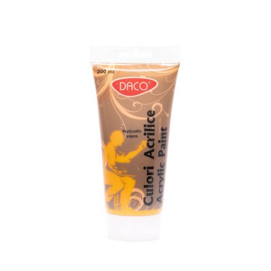 Vopsea Acril Daco 200 ml, Portocaliu Intens, Culori Acrilice, Vopsea Acrilica, Vopsele Acrilice, Vopsea Portocaliu Acril, Acrilica Portocaliu, Acril Culoare Portocaliu, Culoare Acril