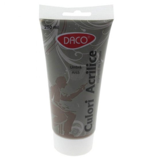 Vopsea Acril Daco 200 ml, Umbra Arsa, Culori Acrilice, Vopsea Acrilica, Vopsele Acrilice, Vopsea Umbra Arsa Acril, Acrilica Umbra, Acril Culoare Umbra, Culoare Acril