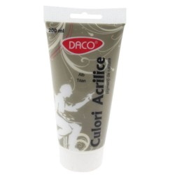 Vopsea Acril Alb Titan DACO, 200 ml, Tempera Acrilica, Culori Acrilice, Vopsea Acrilica, Vopsele Acrilice, Tempera Acril, Vopsea Alb Titan Acril, Acrilica Alba, Acril Culoare Alb Titan, Culoare Acril