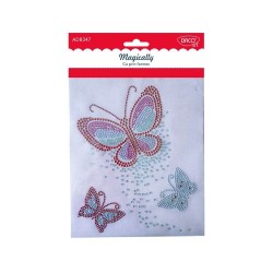 Strasuri Design Transferabil DACO, Fluturi, Multicolor, Accesorii Creatie, Accesorii Craft, Design Transferabil Termic, Fluturi Transferabili Termic, Ornament Transferabil pe Textile, Strasuri Tranfserabile pe Textil