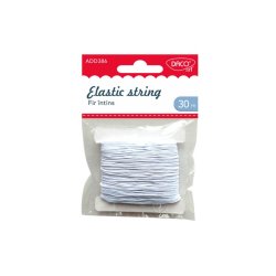 Fir Elastic Daco Fir Intins, 30 m, Alb, Fir Elastic pentru Bijuterii, Firicel Elastic pentru Bijuterii, Fir Alb pentru Margele, Fir Elastic pentru Margele si Bratari