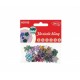 Perle Autoadezive DACO, 100 Buc/Set, Floricele Bling, Dimensiuni Variabile, Material Plastic, Multicolor, Accesorii Craft, Strasuri Colorate, Strasuri Colorate Autoadezive, Pietricele din Plastic Adezive, Strasuri Decorative Adezive