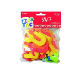 Litere Autoadezive Def din Spuma DACO, Dimensiuni Variabile, 103 Buc/Set, Multicolor, Accesorii Craft, Accesorii Creatie, Litere din Spuma, Litere Autoadezive, Litere Colorate Autoadezive, Litere Decorative din Spuma